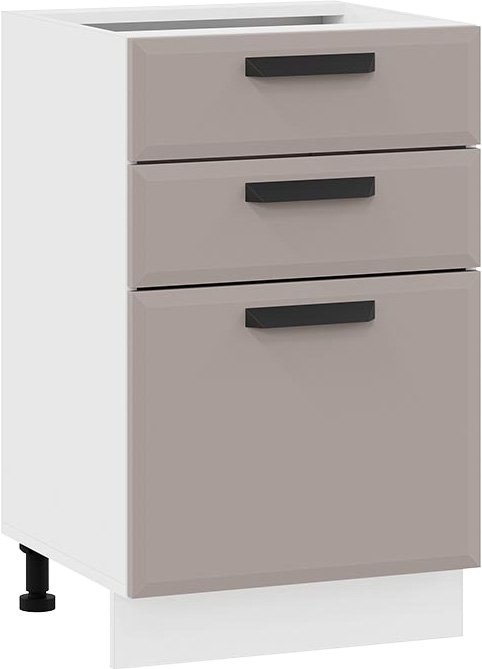 

Шкаф напольный Трия Тиана 1Н5Я3 (белый/мокко супермат)