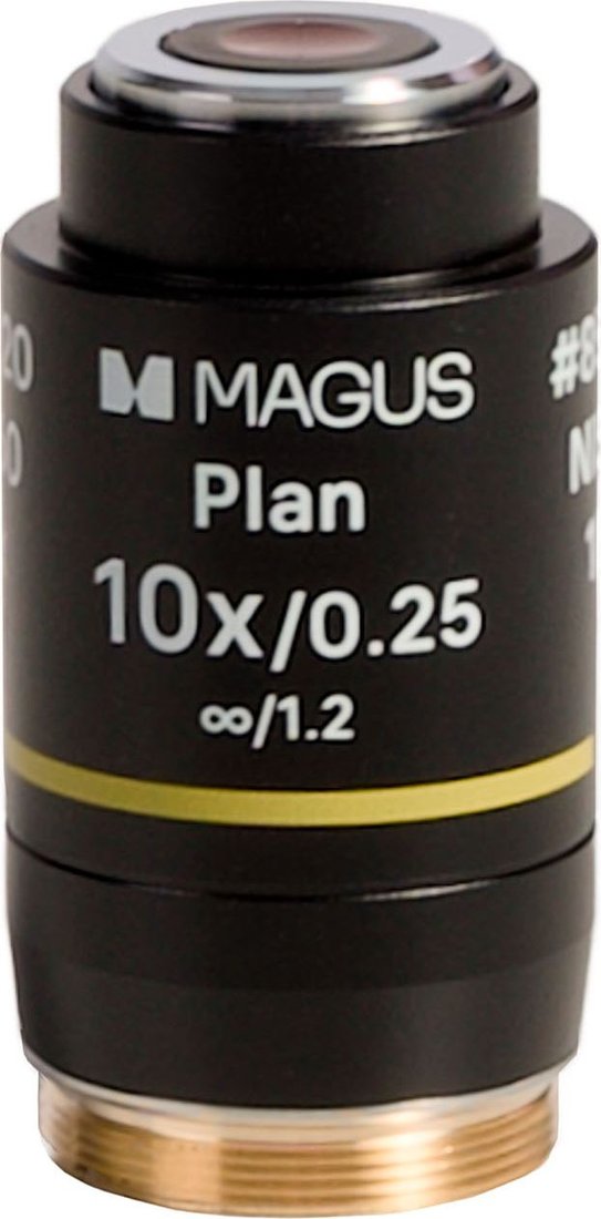 

Объектив Magus 10PL60V Plan 10х/0.25 ∞/1.2 H60 мм 85120