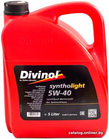 Моторное масло Divinol Syntholight 5W-40 4л