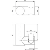 Держатель душевой лейки Deante Round Bianco ANR_A21U