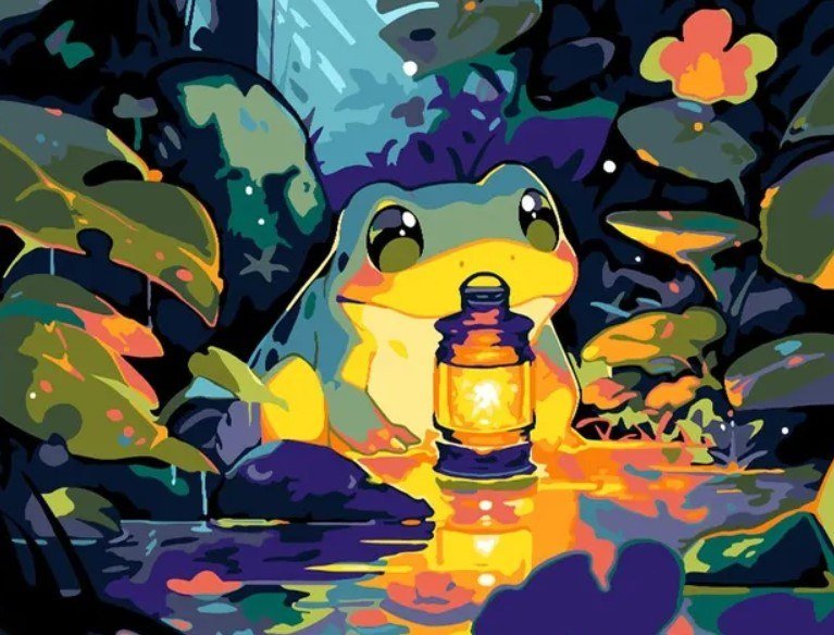 

Картина по номерам PaintLine Лягушка в пруду PL-00262