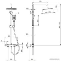 Душевая система  Deante Titanium NAC_D4HT