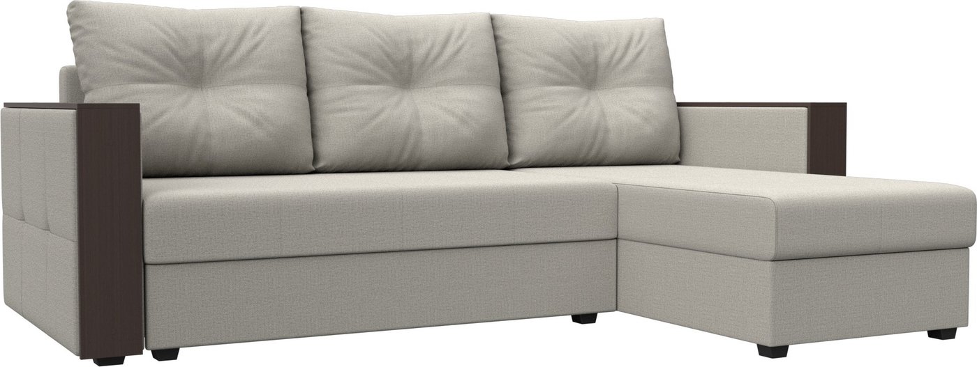 

Угловой диван Лига диванов Валенсия Лайт правый 125970 (рогожка амур бежевый)