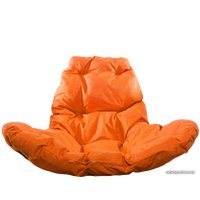 Подвесное кресло M-Group Капля Люкс 11030107 (белый ротанг/оранжевая подушка)
