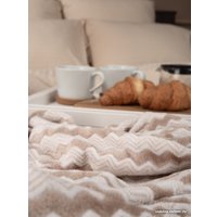Плед Tex Republic Absolute Зигзаг двухцветный Flannel 200x220 92573 (бежевый)