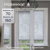 Мини рулонные шторы Franc Gardiner Print Черника 70х160 9403217822 (голубой)