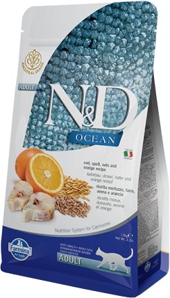 

Сухой корм для кошек Farmina N&D Low Grain Ocean Codfish & Orange 5 кг