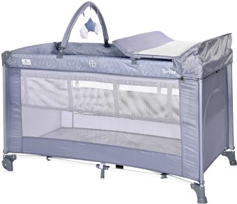 Манеж-кровать Lorelli Torino 2 Plus (silver blue)