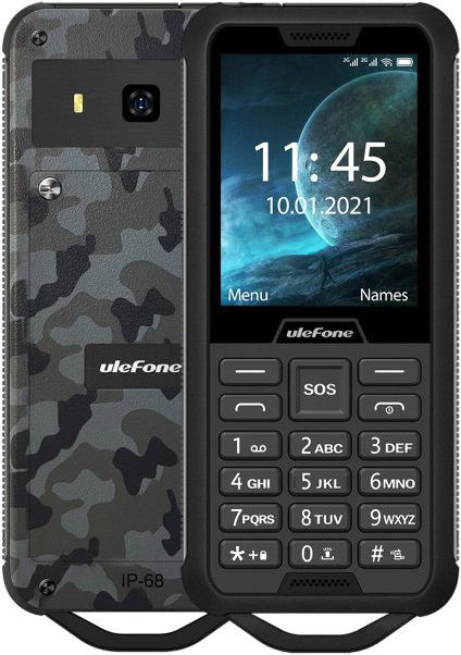 

Кнопочный телефон Ulefone Armor Mini 2 (серый камуфляж)