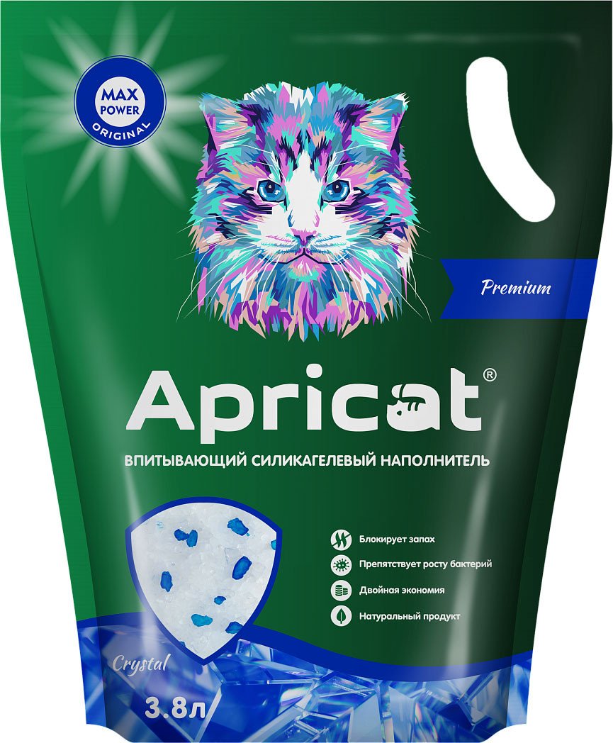 

Наполнитель для туалета Apricat Сликагелевый (1.6 кг)