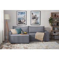 Угловой диван Mio Tesoro Дюссельдорф 293 1.5ек-1.5пф (1173 Savanna Plus Grafit)