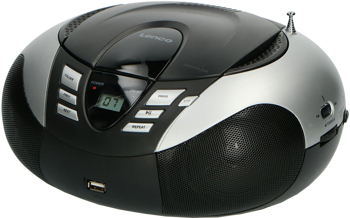 

Магнитола Lenco SCD-37 USB (серебристый)