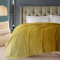 Плед Karven Фланель Евро PL 010 PRINT JACQAURD v5/Yellow