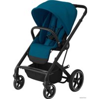 Коляска прогулочная «книга» Cybex Balios S Lux 2020 (черная рама, river blue)