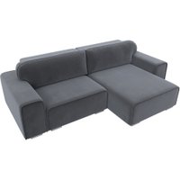 Угловой диван Лига диванов Лига-029 правый 121928 (велюр серый)