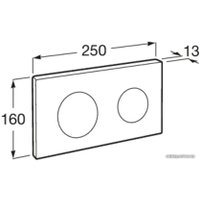 Панель смыва Roca PL10 Dual (One) A890189206 (черный матовый)