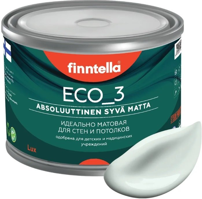 

Краска Finntella Eco 3 Wash and Clean Hopea F-08-1-3-LG282 2.7 л (светло-серый)