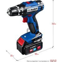 Дрель-шуруповерт Зубр Профессионал DL-201-42 (с 2-мя АКБ, кейс)