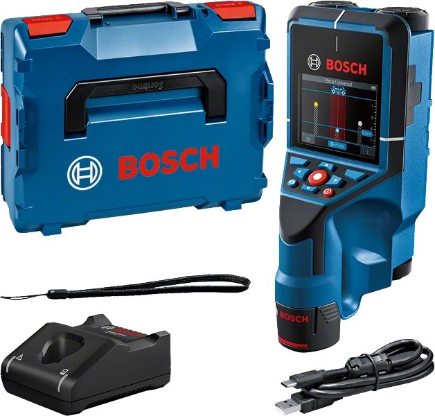

Детектор скрытой проводки Bosch D-tect 200 C Professional 0601081601 (с АКБ, кейс)