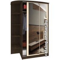 Шкаф-купе Кортекс-мебель Лагуна ШК04-02 левая консоль (венге/венге светлый)