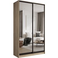Шкаф-купе Евва АЭП ШК.2.02 138 SG.05 (дуб сонома/зеркало/венге глянец)