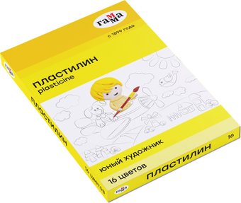 Пластилин Гамма Юный художник 280046 (16 цв)