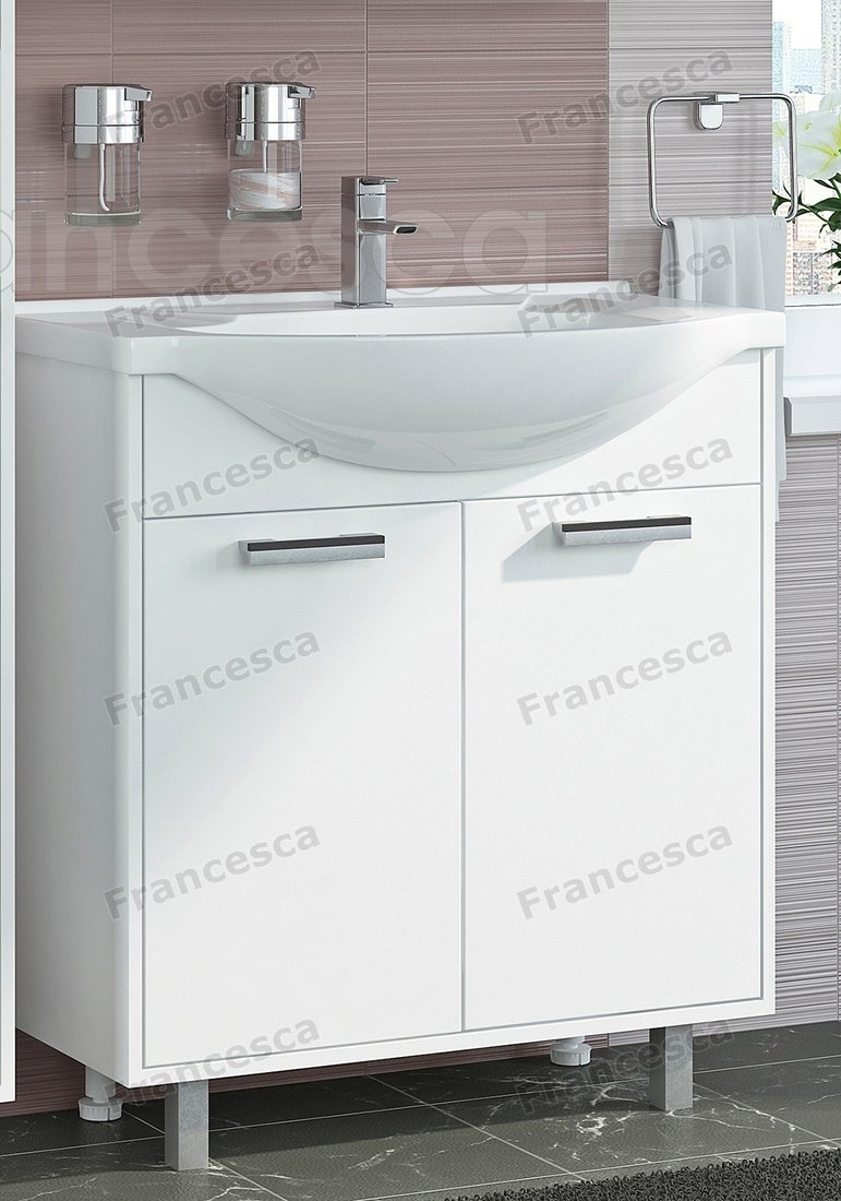 

Francesca Тумба Eco 75 с умывальником Элеганс 75 M-1001185 (белый)
