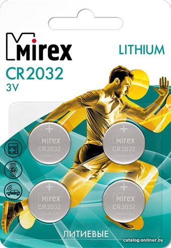 Батарейка Mirex CR2032 4 шт CR2032-E4