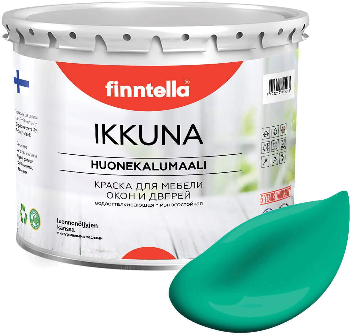 

Краска Finntella Ikkuna Smaragdi F-34-1-3-FL132 2.7 л (зеленый)