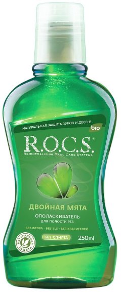

Ополаскиватель для полости рта R.O.C.S Двойная мята 250 мл