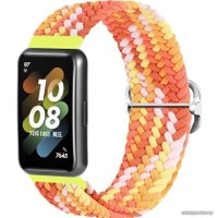 Ремешок Rumi Wick из плетеного нейлона для Huawei Band 7 (цитрусовый микс)