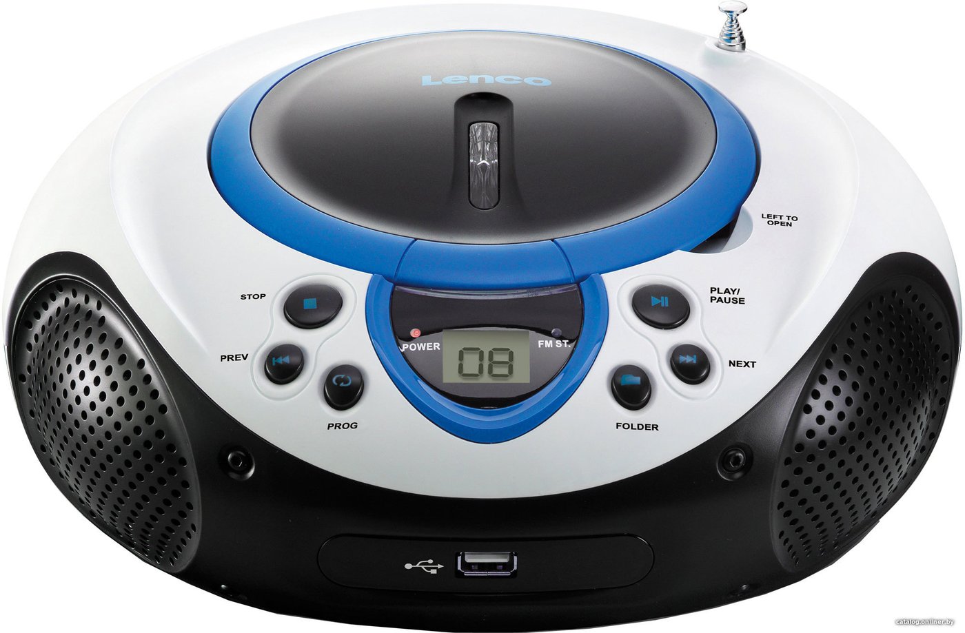 Магнитола Lenco SCD-38 USB (синий)