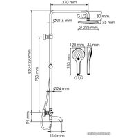 Душевая система  Wasserkraft A288.077.078.BM Thermo