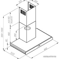 Кухонная вытяжка Ciarko Quatro Black Slim Round 90