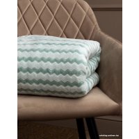 Плед Tex Republic Absolute Зигзаг двухцветный Flannel 200x220 92577 (бирюзовый) в Солигорске