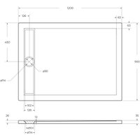 Душевой поддон BelBagno TRAY-BB-DUE-AH-120/90-4-W0