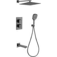 Душевая система  Grocenberg GB5050 с термостатом (графит)
