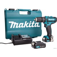 Ударная дрель-шуруповерт Makita HP332DWAE (с 2-мя АКБ, кейс)