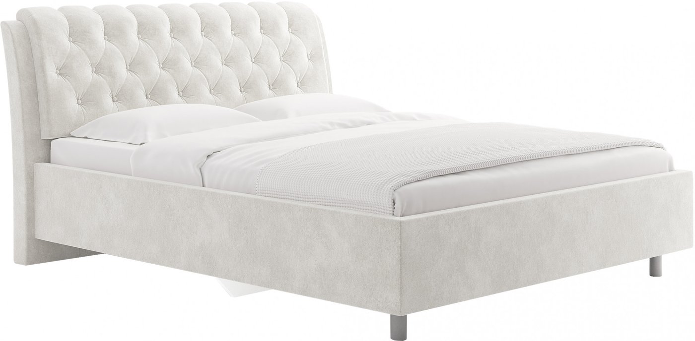 Кровать Сонум Olivia 160x200 (микровелюр белый)