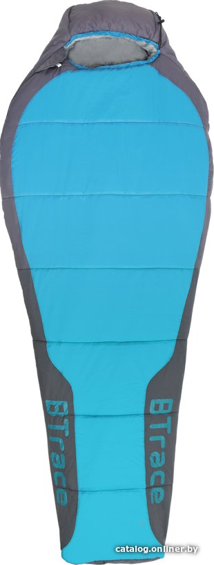 Спальный мешок BTrace Snug S (левая молния, синий/серый)