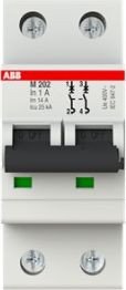 

Выключатель автоматический ABB M202-1 2P 1A Im=14A 25kA 2M 2CDA282799R0011
