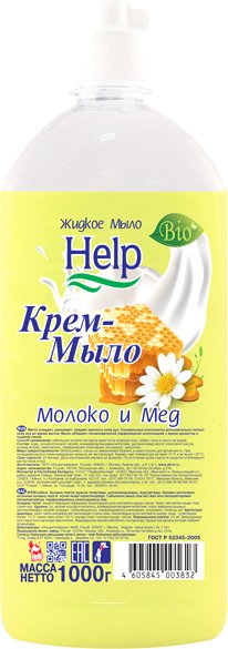 

Help Мыло жидкое Молоко и мед 1 л