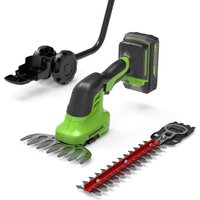 Кусторез + ножницы Greenworks G24SHT 1600607 (без АКБ)