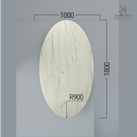Столешница Millwood овальная 1800х1000х36 51778_bk_3 (дуб белый Craft)