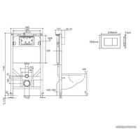 Инсталляция для унитаза Cerutti Spa CR555+CR05CG (шампань золотой)