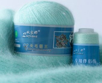 Пряжа для вязания HobbyBoom Пух Норки 848 (мятно-салатовый)