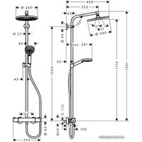 Душевая система  Hansgrohe Crometta S 240 1jet 27268000