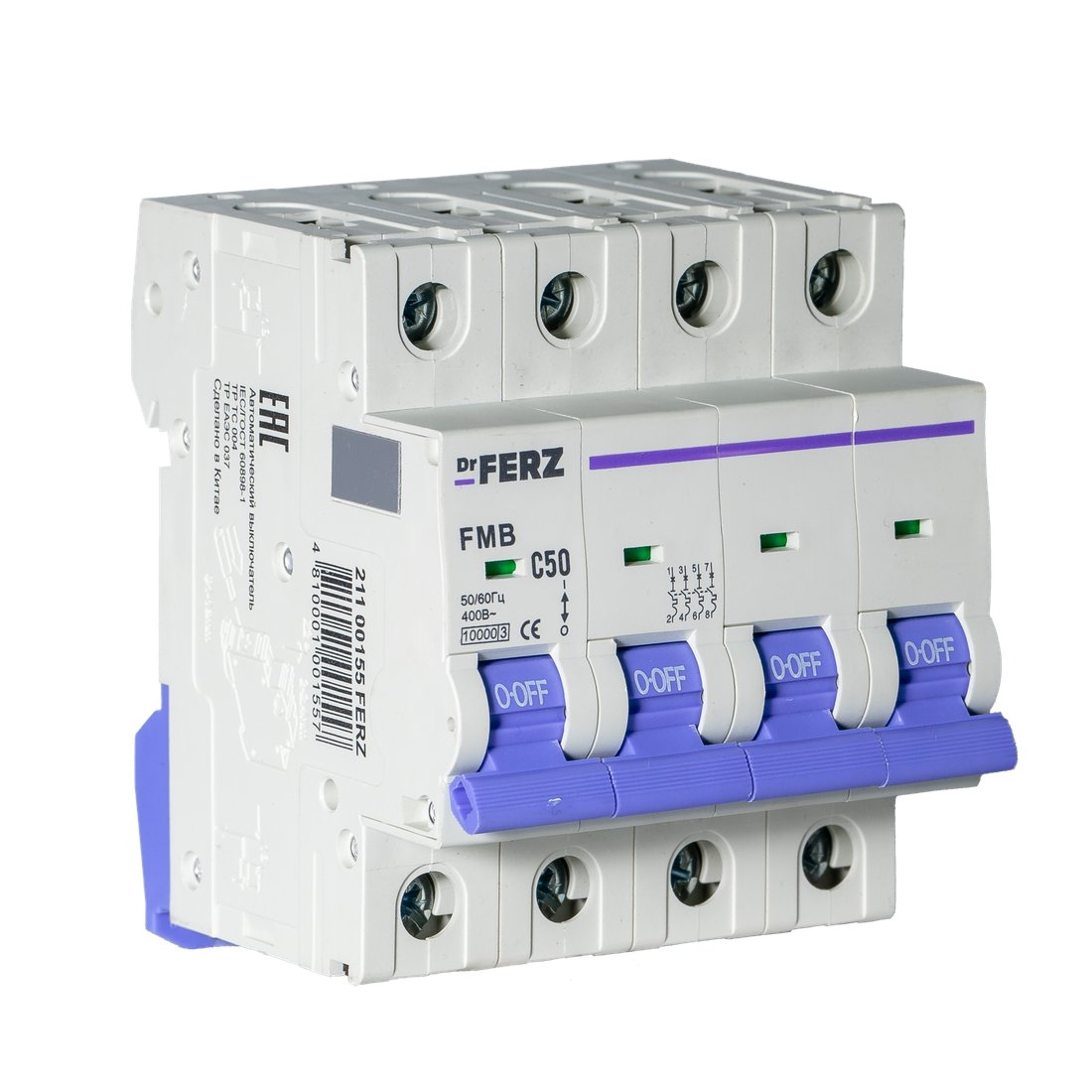 Выключатель автоматический Dr.Ferz FMB-C 10kA 4P 50 C 21100155FERZ