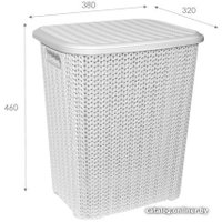 Корзина ВиолетПласт Вязь 40 л 204006 (белый)