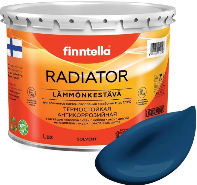 

Краска Finntella Radiator Sininen Kuu F-19-1-3-FL003 2.7 л (лазурно-синий)